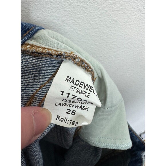 Madewell Size 25 High-Rise Boyjean In Lavern Wash Denim Medium Cropped Sample - Picture 11 of 12